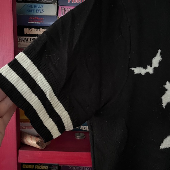 Gothabilly Halloween Hell Bunny Spooky Short Sleeve Sweater XL Goth - Picture 3 of 3